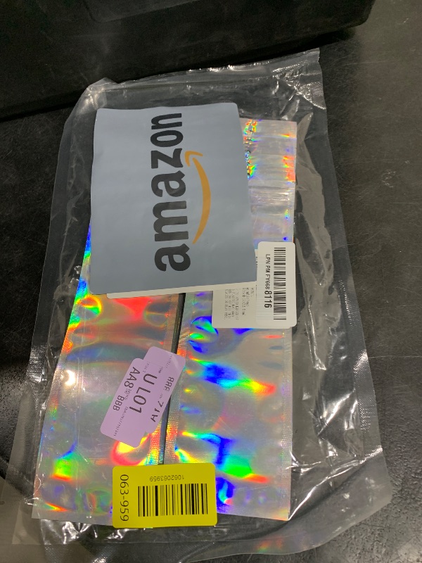 Photo 1 of 100 Pcs 2.7x9 Inch Holographic Pen Bags - Resealable Smell-Proof Packaging Bags for Party Favors, Food Storage, Cosmetics, Jewelry, Craft Supplies & Lip gloss