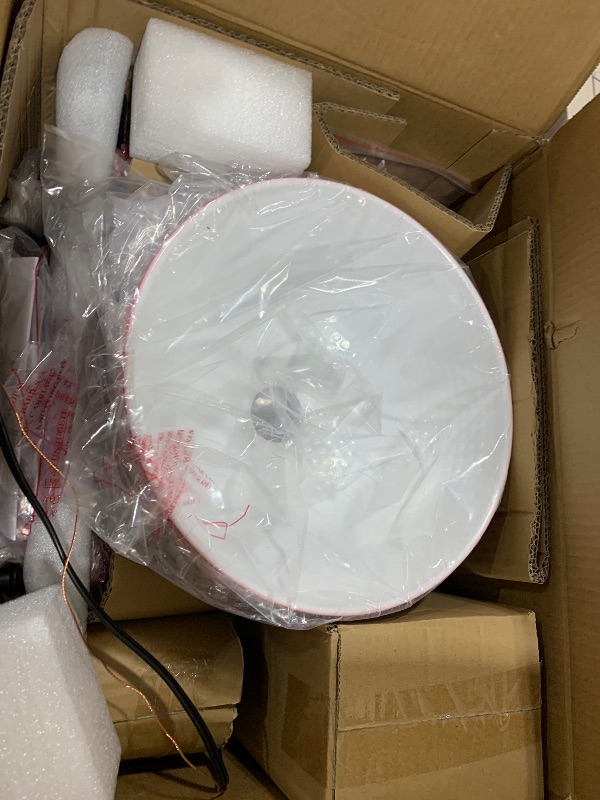 Photo 1 of FEMILA 48" Billiard Light, Red Pool Table Light for 7ft/8ft Table, 4-Light Kitchen Island Lights with Hammered Metal Shades,Modern Chandelier for Game Room, Dining, Bar, 4FG60-4LP RED