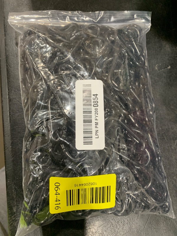 Photo 1 of 200PCS M5 Heavy Duty Carabiner Clip, 2Inch Snap Hook Quick Link Small Carabiner Clips,Spring Link Buckle for Fishing Camping Hammock Dog Leashes-220LBS Holding Capacity (Black)