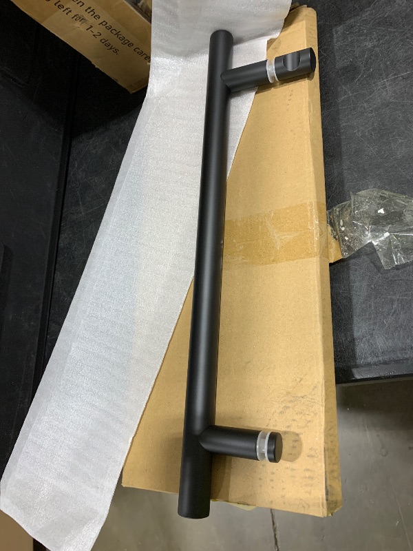 Photo 1 of Pro-Line Series: Ladder Style Pull Handle - Back-to-Back, Matte Black Powder Coated Finish, 304 Grade Stainless Steel Alloy, 18 Length / 1.25 Diameter (inches)