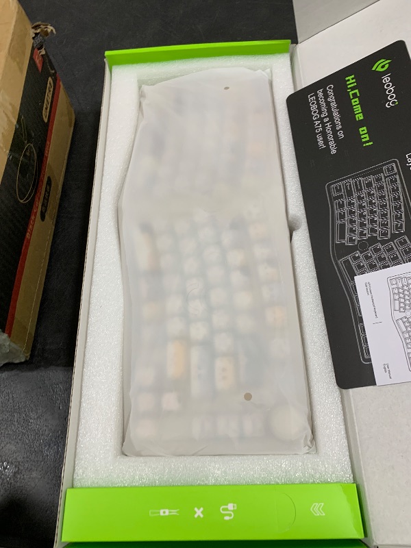 Photo 1 of LEOBOG A75 Alice Keyboard, 75% Hot-Swappable Mechanical Keyboard with Knob & Cat Keycaps, 2.4G/USB-C/BT5.0 Cute Gaming Keyboard for PC/Mac/Win/Andriod, Barbie Switch - White