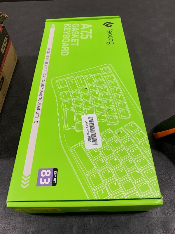 Photo 1 of LEOBOG A75 Alice Keyboard, 75% Hot-Swappable Mechanical Keyboard with Knob & Cat Keycaps, 2.4G/USB-C/BT5.0 Cute Gaming Keyboard for PC/Mac/Win/Andriod, Barbie Switch - White