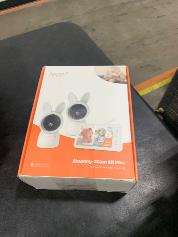 Photo 1 of ARENTI Baby Monitor with 2 Cameras, 2K Smart Baby Camera with 5'' Upgraded Wireless Display, Super Night Vision, Breathing Light, Lullabies, Cry&Motion Detection, Temp&Humidity Sensor, 2 Way Audio