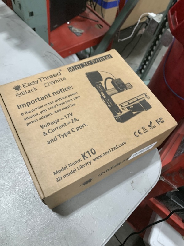 Photo 1 of Portable 3D Printer - Compact FDM 3D Printer with Removable Build Plate, PLA & TPU Filament Compatibility, 0.4mm Nozzle, 100x100x100mm Build Volume, Easy-to-Use Design for Beginners