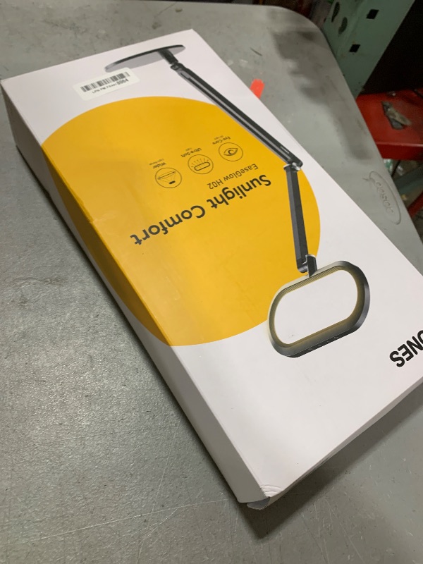 Photo 1 of LED Desk Lamp for Home Office – Professional Double-Sided Lighting, Eye-Caring Computer Lamp with Knob Remote, Stepless Dimming & Color, Memory, for Zoom, Studying, Streaming & Video Conference, White