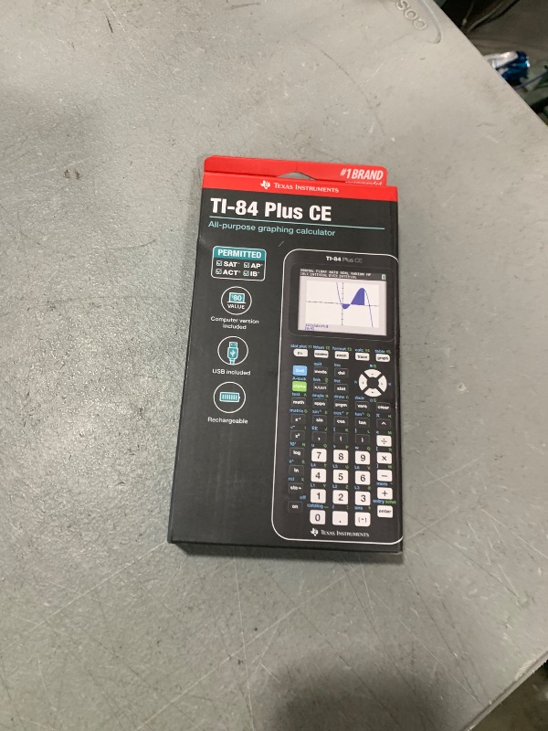 Photo 1 of Texas Instruments ti-84 Plus Ce Color Graphing Calculator, Black