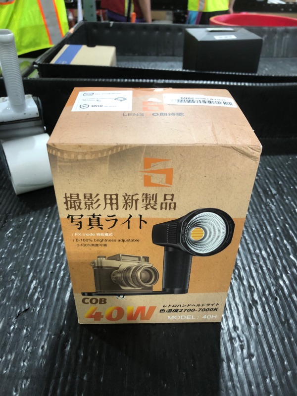 Photo 1 of LENSGO 40H Retro Camera Flash Light with Diffuser, Rechargeable 40W Bi-Color 2700K-7000K CRI96 Video Light, Dimmable 0-100%, 8 Lighting Effects, Compatible with DSLR/GoPro/Sony/Canon/iPhone
