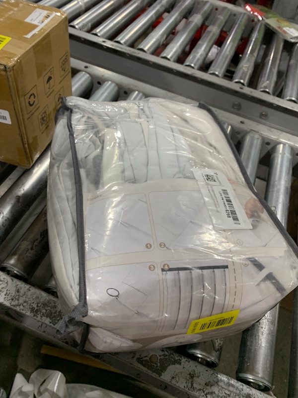 Photo 1 of Pinch Pleated Extra Long Blackout 132 Inch Curtains for Sliding Glass Door, Beige White Two Layer Linen Light Blocking Floor to Ceiling Living Room Window Drapes 2 Panels Set 11FT Length Large Curtain