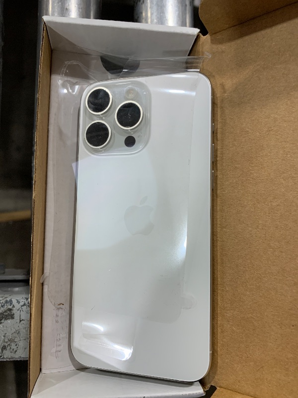 Photo 1 of Apple iPhone 15 Pro Max, 256GB, White Titanium - Unlocked (Renewed)