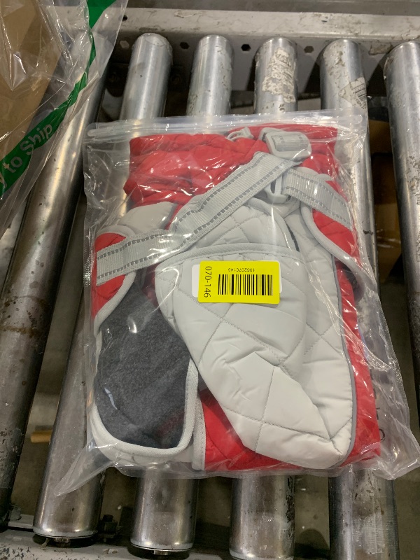 Photo 1 of BECROWM Dog Coat Dogs Jacket Waterproof Reflective Adjustable Dog-Winter Coats for Small/Medium/Large Dogs Dachshund Coat-(Red, Large)