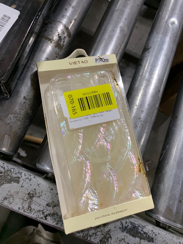 Photo 1 of XIMAND for iPhone 17 Pro Max Case Made with Unique Genuine Seashell, Durable | Stunning Gorgeous | Drop Protection | Luxury Aesthetic Cover. (Beige)