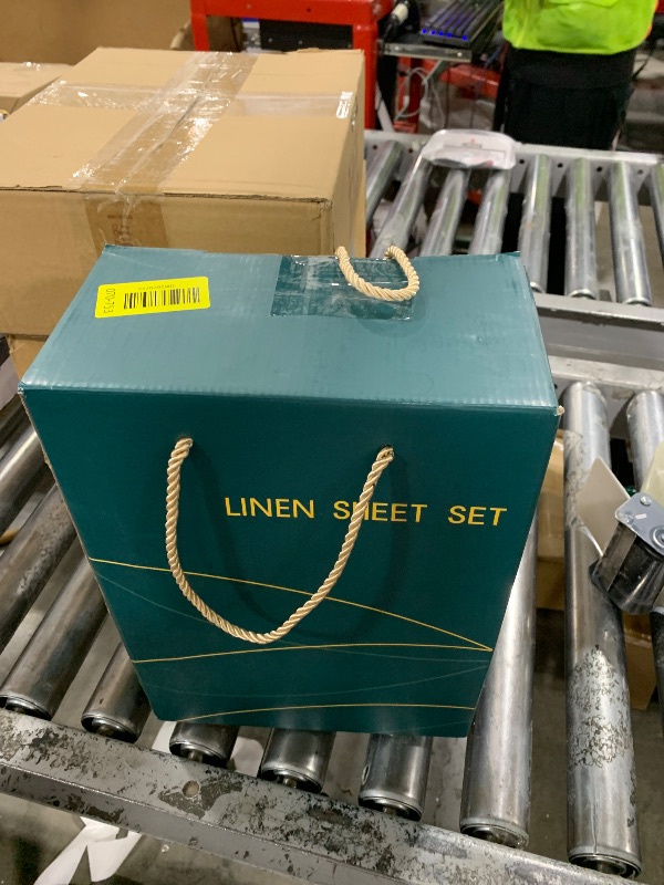 Photo 1 of SONORO KATE 100% French Pure Linen Queen Size Sheets, Breathable and Durable Linen Bed Sheets, Anti-Tear, Machine Washable, 16 Inch Deep Pocket - 4 Piece (Natural Linen)