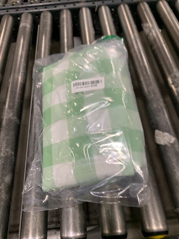 Photo 1 of Smiry Rectangle Table Cloth, Waterproof Vinyl Tablecloth with Flannel Backing, Wipeable Buffalo Plaid Table Cover for Indoor and Outdoor (Sage Green & White, 60"x102")