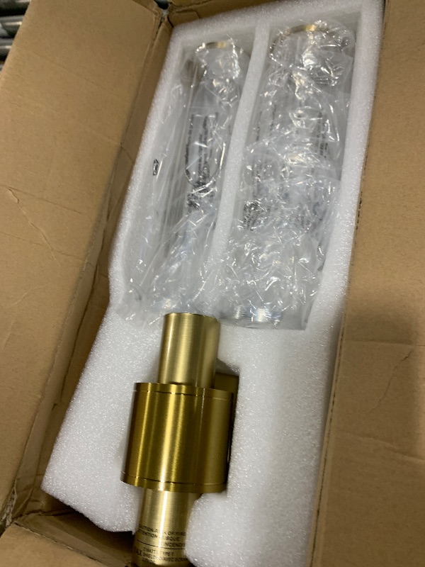 Photo 1 of Morauroral Gold Battery Operated Wall Sconces Set of Two, Rechargeable Wall Sconce with Dimmable Remote Control, 20 Inch Wireless Sconce Wall Light for Bedroom, Living Room (Bulbs Included)