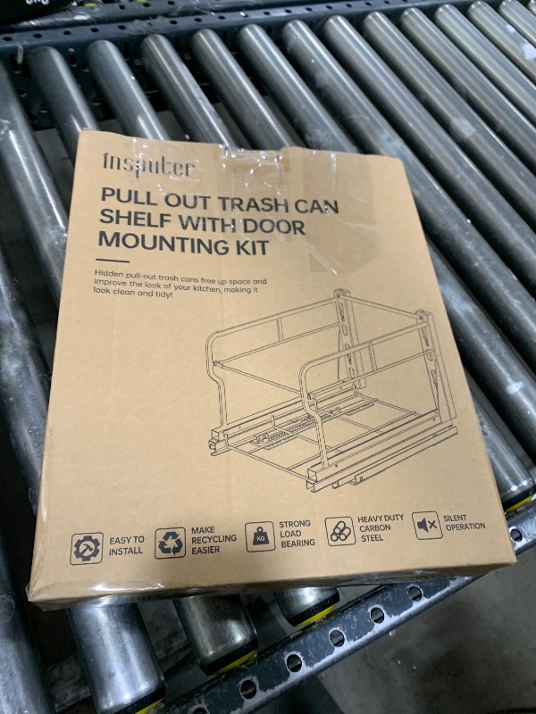 Photo 1 of Insputer Pull Out Trash Can Under Cabinet with Soft-Close Slides, Heavy Duty Under Sink Trash Can Kit for Kitchen, Garbage Can Not Included, Requires Minimum Cabinets Opening 12" W X 18" D