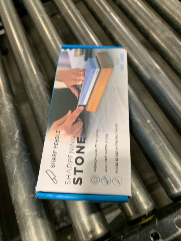 Photo 1 of Sharp Pebble Premium Whetstone Knife Sharpening System – 1000/6000 Grit Whetstone Knife Sharpener Kit with Angle Guide & Non-Slip Bamboo Base – Guided Beginner Instructions