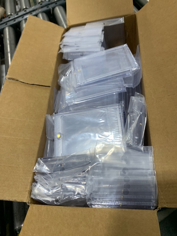 Photo 1 of 100ct Magnetic Card Holders, Magnetic 35pt One Touch Card Holders, U-V Protection Hard Plastic Display Case for Trading, Sports, Baseball, Football, Game CardsLPNPMFY2351169
