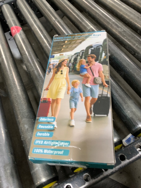 Photo 1 of YEEKORO 4 Set Vacuum Bags for Travel, Professional Reusable Organizer Bag with IPX8 Waterproof Zipper, Compression Bag for Suitcases, Durable Seal Space Saver Bags (with pump)