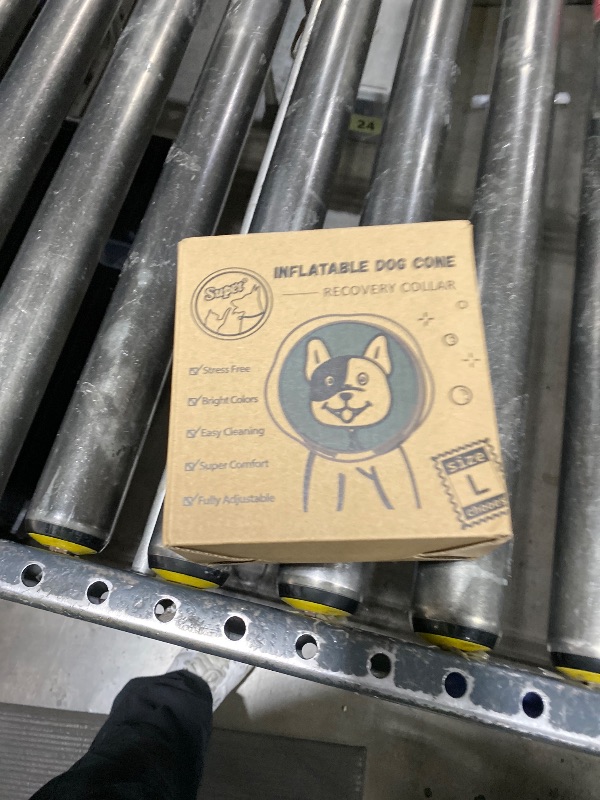 Photo 1 of Supet Raised Inflatable Dog Cone Collar to Stop Licking, Soft Dog Cone Alternative for Small Medium Large Dogs, Doggie Donut Collar After Surgery