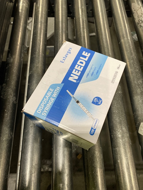 Photo 1 of 100 Pack Disposable 3ml/cc Lab Syringes with 23Ga 1 Inch Needle Luer Lock, Individually Sealed Packed