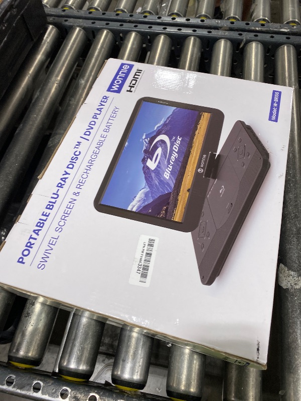 Photo 1 of WONNIE 17.6" Portable Blu Ray Player with 15.4" 1080P Full HD Large Swivel Screen, Blu-ray DVD Player with HDMI Out & AV in, Built-in Rechargeable Battery, Support MP4, MOV Video & USB/SD Card