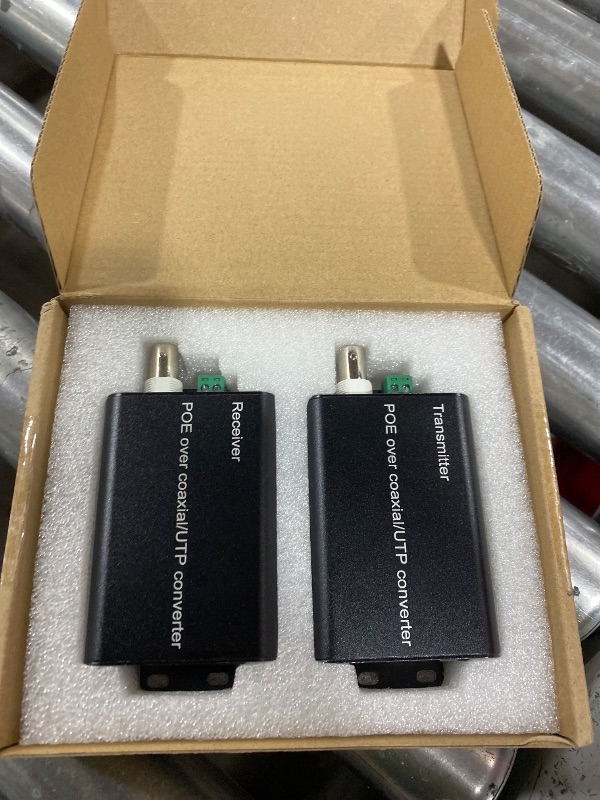 Photo 1 of POE Over Coax Converter BNC to Ethernet IP Extender EOC, 3280ft(1000m) Power & Data Transmission Over RG59 Coaxial Cable for Analog to IP CCTV Security Surveillance System Upgrade 2 in1 BNC+Twist Pair