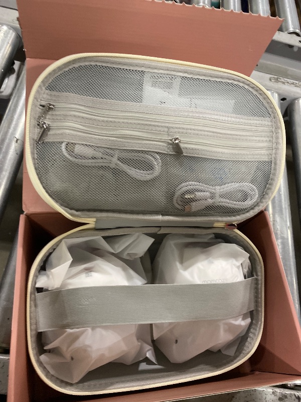 Photo 1 of Momcozy M5 Smart APP Controlled Wearable Breast Pump, Hands-Free Wireless Electric Pump, 3 Modes 9 Suction Levels, BPA-Free, Portable Lightweight, 24mm Flange, 2-Pack Cozy Red