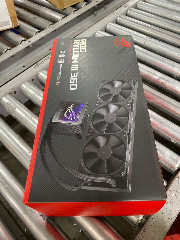 Photo 1 of ASUS ROG Ryujin III 360 All-in-one Liquid CPU Cooler with 360mm Radiator. Asetek 8th gen Pump, 3X Noctua industrialPPC 120mm Fans, 3.5” Color LCD