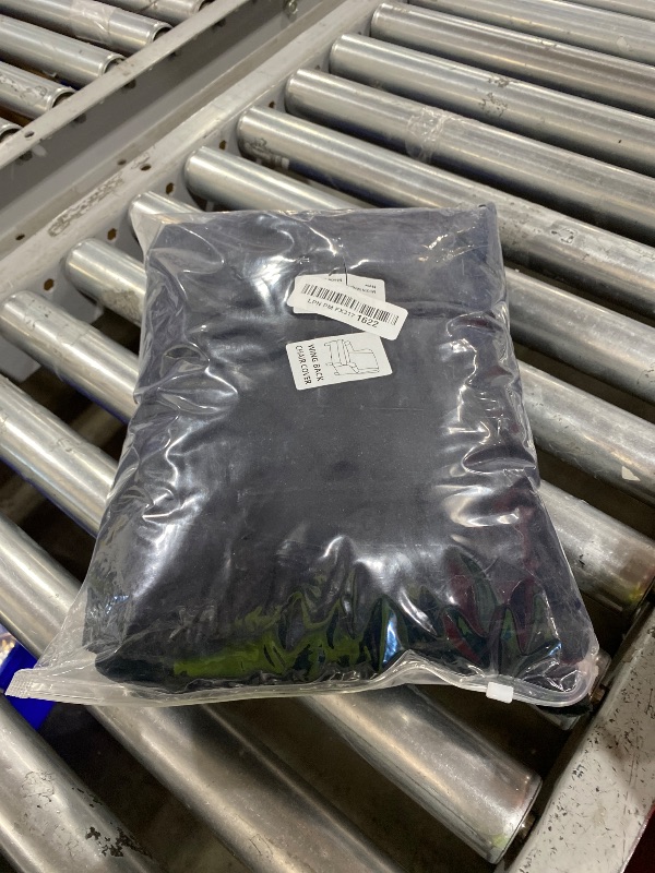 Photo 1 of MIFXIN Wingback Chair Slipcover 2-Piece Velvet Stretch Wing Chair Slipcovers with Cushion Cover Removable Washable Armchair Furniture Protector for Living Room (Black)