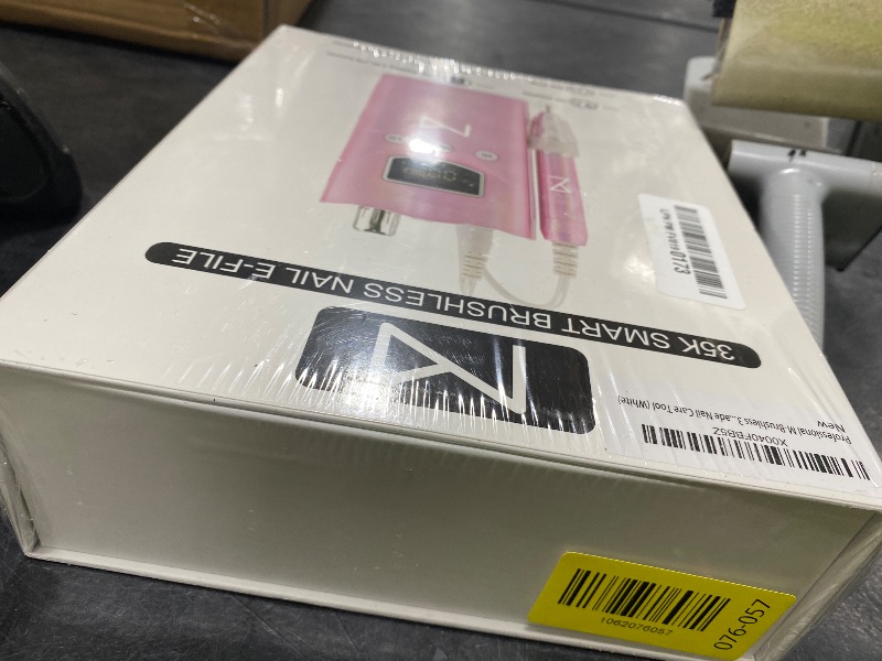 Photo 1 of M GEM Brushless Nail Drill 35K RPM | Professional Cordless Efile Machine | Rechargeable Electric Nail File with Bits | Portable Quiet Low Vibration Tool for Acrylic, Gel, Natural Nails (White)