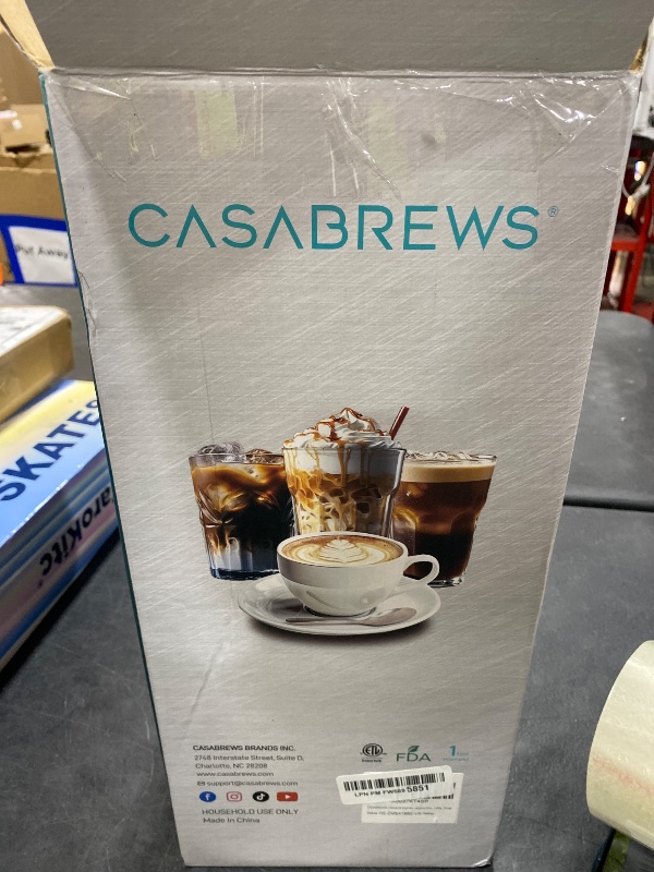 Photo 1 of CASABREWS CM5418 Espresso Machine 20 Bar, Compact Espresso Maker with Steam Milk Frother, Stainless Steel Coffee Machine with 34oz Removable Water Tank for Cappuccino, Small Latte Machine, Silver