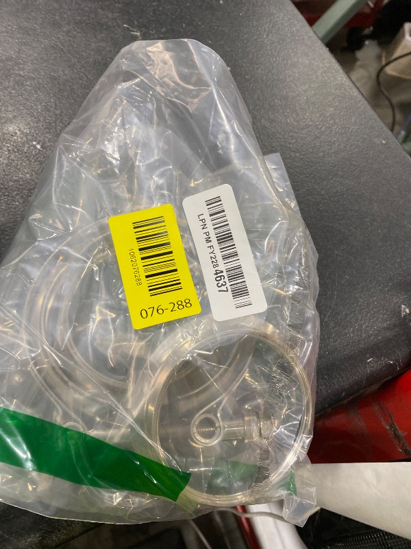 Photo 1 of 1 Set 3 Inch V Band Clamp with Flange, 3.25" Wide Hose Clamp Assembly with 304 Stainless Steel Male Female Flanges, Universal Fit for Turbo Exhaust Downpipes Intercooler Muffler Systems