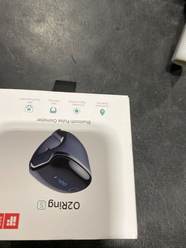 Photo 1 of Wellue O2Ring-S Oxygen Monitor with Vibration Reminder, Bluetooth Pulse Oximeter Tracks SPO2 and Pulse Rate, 24 hrs Battery Life, 4*10 Hours Built-in Memory, Rechargeable Pulse Ox with Free PC & APP