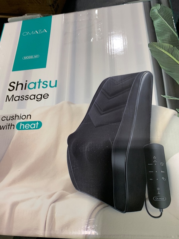 Photo 1 of OMASSA Shiatsu Neck Massager with Heat, 3D Kneading Back Massage Pillow for Pain Relief, Massagers for Neck and Back, Shoulder, Leg, Gifts for Men Women Mom Dad, Stress Relax at Home Office and Car