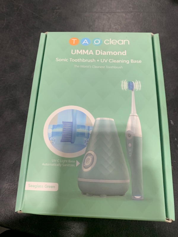 Photo 1 of Tao Clean UV Sanitizing Sonic Toothbrush and Cleaning Station, Electric Toothbrush, Dual Speed Setting, Seaglass Green