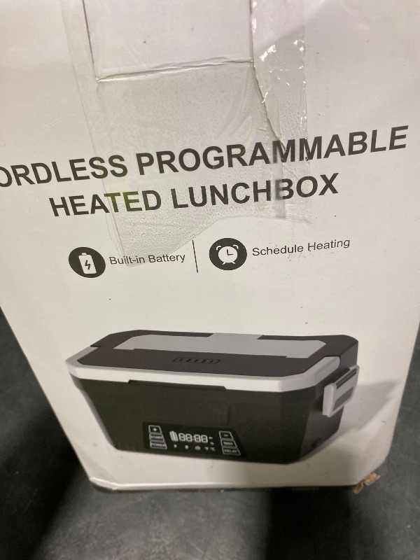 Photo 1 of Vabaso Cordless Electric Lunch Box for Adults, App Control Heated Lunch Box with 27000mAh Detachable Battery, 1.2L Self Heating Lunchbox with Timer, Memory & Auto Keep Warm for Work Travel Outdoor