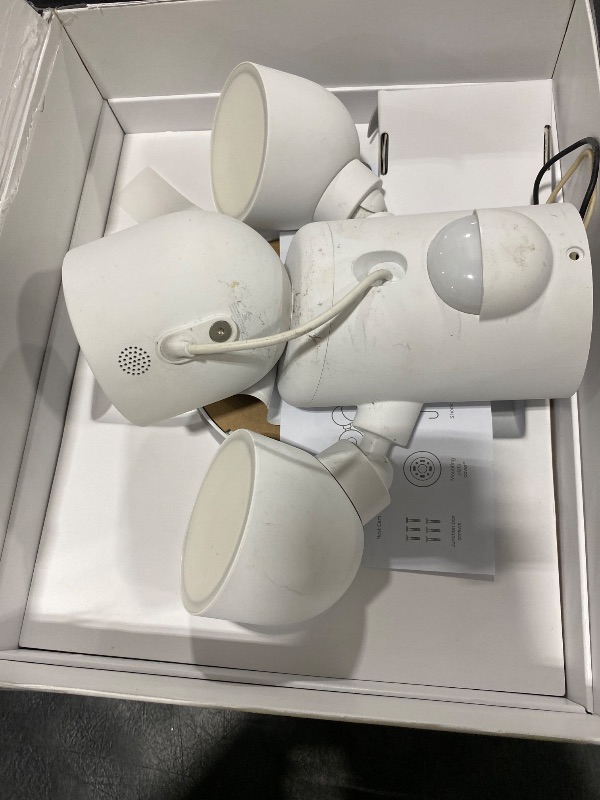 Photo 1 of Google Nest Cam with Floodlight - Outdoor Camera - Floodlight Security Camera, White, 1 Count (Pack of 1)