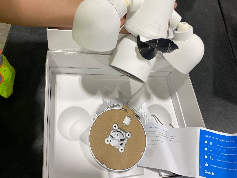 Photo 1 of Google Nest Cam with Floodlight - Outdoor Camera - Floodlight Security Camera, White, 1 Count (Pack of 1)