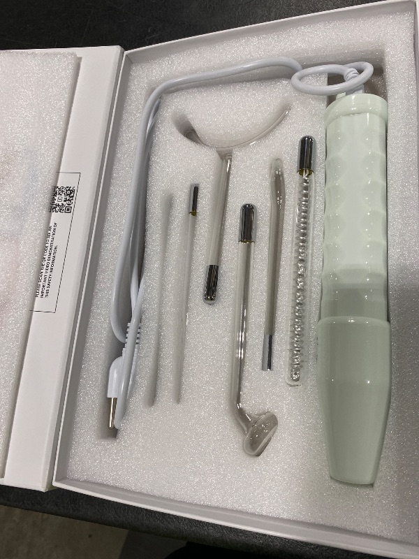 Photo 1 of Pure Daily Care NuDerma Clinical Portable Skin Therapy Wand, Machine with 6 Fusion Neon + Argon Wands – Anti Aging - Clarifying - Skin Tightening & Radiance - Wrinkle Reducing