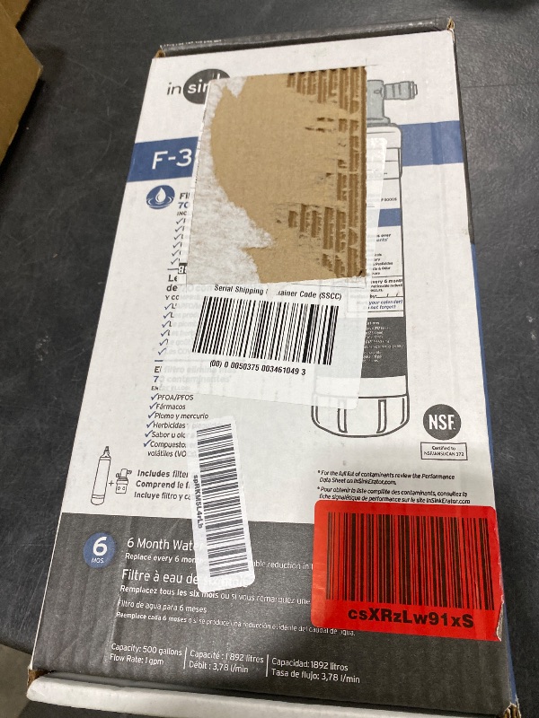 Photo 1 of INSINKERATOR Water Filtration System F-3000S with PFOS/PFOA Filter