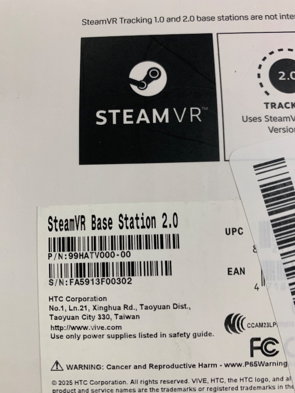 Photo 1 of HTC Vive SteamVR Base Station 2.0 (Single) – Precision Room-Scale Tracking for PC VR, Black
