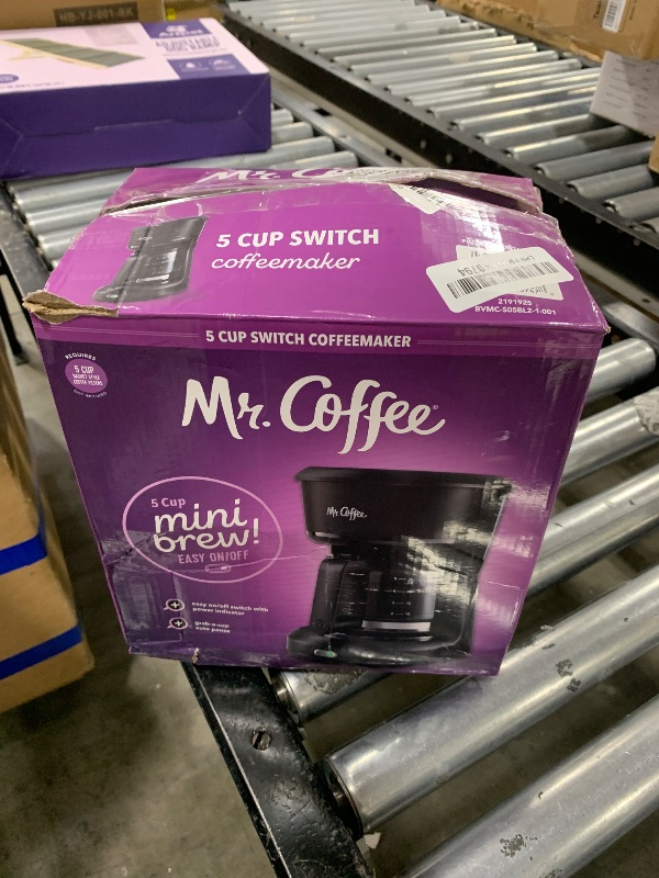 Photo 1 of Mr. Coffee® 5-Cup Mini Brew Switch Coffee Maker, Black