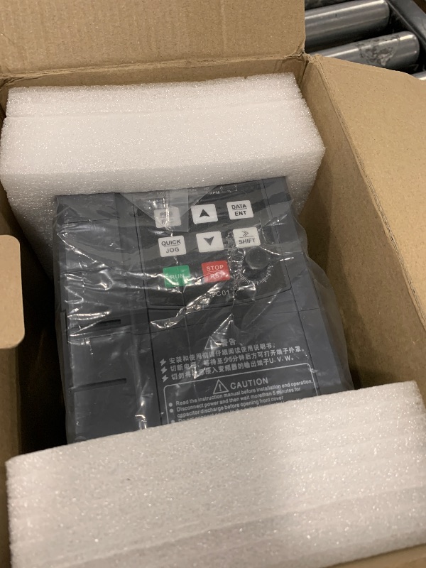 Photo 1 of HUANYANG VFD Variable Frequency Drive,1 or 3 Phase Input, 3 Phase 0-400HZ Output, 4kW 5HP 220V 17A for Motor Speed Control,FC Series