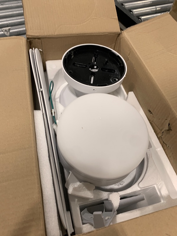 Photo 1 of Amico Ceiling Fans with Lights, 42 inch Low Profile Ceiling Fan with Light and Remote Control, Flush Mount, Reversible, 3CCT, Dimmable, Noiseless, White Ceiling Fan for Bedroom, Indoor/Outdoor Use