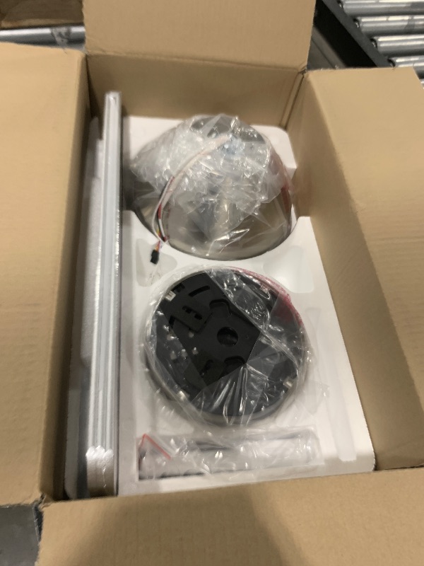 Photo 1 of Amico Ceiling Fans with Lights, 42 inch Low Profile Ceiling Fan with Light and Remote Control, Flush Mount, Reversible, 3CCT, Dimmable, Noiseless, Nickel Ceiling Fan for Bedroom, Indoor/Outdoor Use