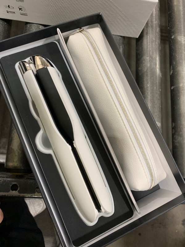 Photo 1 of ghd Unplugged Styler ? 1" Cordless Flat Iron Hair Straightener, Professional Travel Straightening Iron with Heat-Resistant Case, USB-C Charging for 20-Minutes of Use ? White