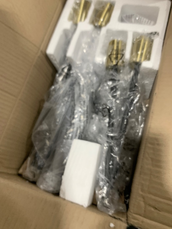 Photo 1 of 33" Modern Chandelier Ceiling Light Fixture, 12-Light Sputnik Chandeliers Brushed Gold and Black Mid Century Chandelier Over Table, Height Adjustable Chandeliers for Dining Room Living Room Kitchen