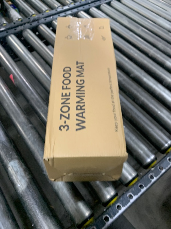 Photo 1 of Yeeke Warming Mat for Food with 3-Zone Independent Control, Extra Large 40"x17" Food Wamer Chafing Dishes with 17 Temp 6 Hour Timer, Food Warming Mat Custom 3-Zone Settings for Party Buffets Daily Use