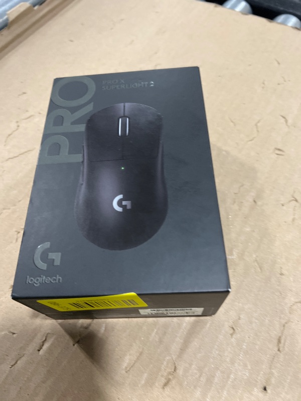 Photo 1 of Logitech G PRO X Superlight 2 Wireless Gaming Mouse, 60g Pro-Grade with 5 Programmable Buttons, 44k DPI Sensor, 8kHz Report Rate, USB-C Charging for PC/Mac - Black