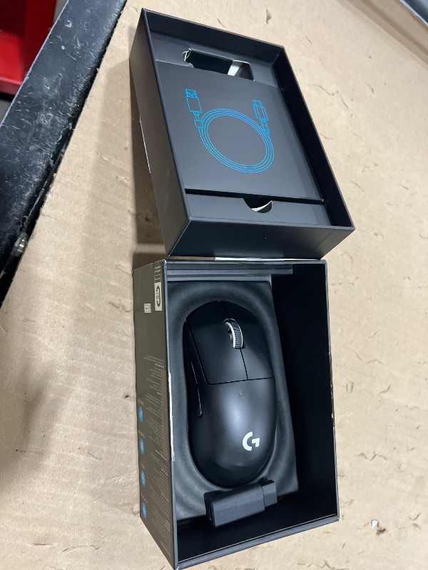 Photo 1 of Logitech G PRO X Superlight 2 Wireless Gaming Mouse, 60g Pro-Grade with 5 Programmable Buttons, 44k DPI Sensor, 8kHz Report Rate, USB-C Charging for PC/Mac - Black